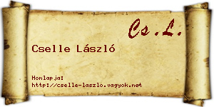 Cselle László névjegykártya