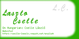 laszlo cselle business card